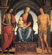 Pietro, Madonna and Child Enthroned with SS.John the Baptist and Sebastian